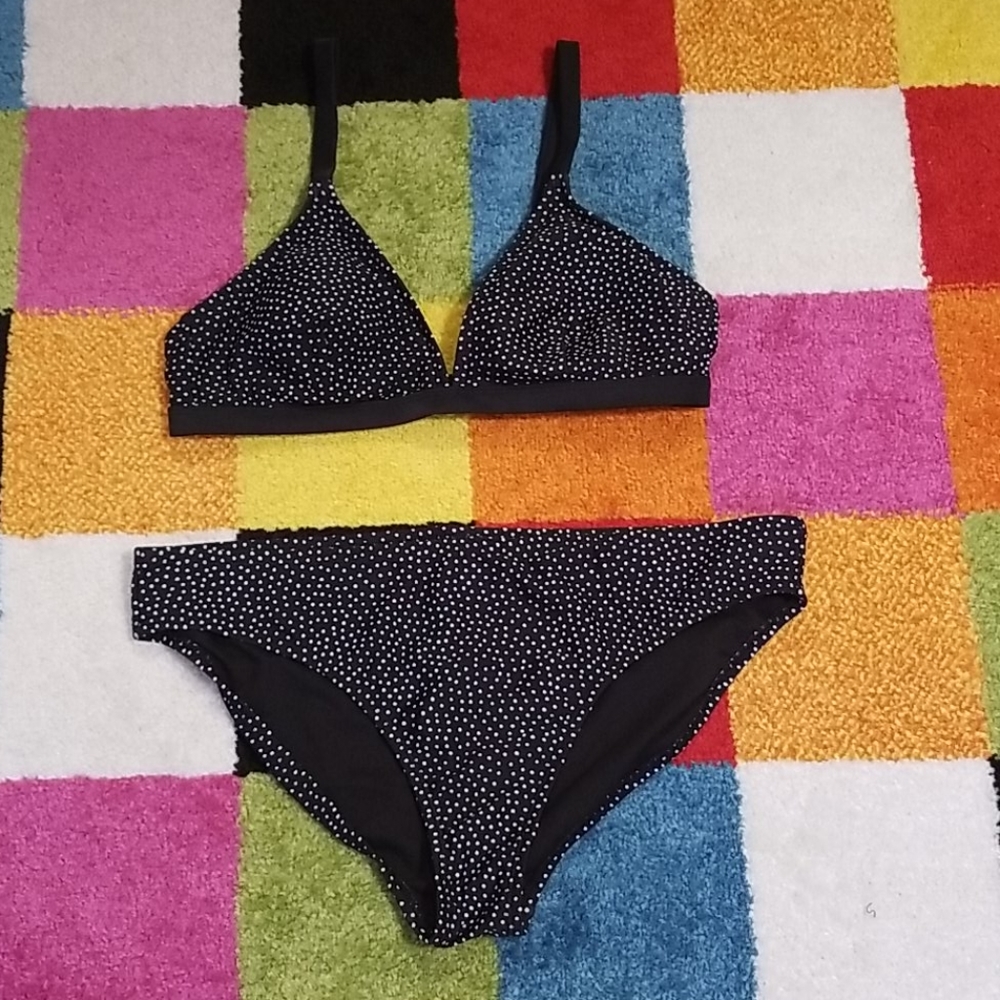 Marimekko Black & White Polka Dot Bikini Set